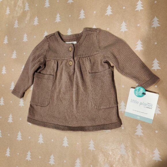 Little Planet by Carter's Other - NWT newborn Little Planet by carters organic cotton knit brown sweater top
